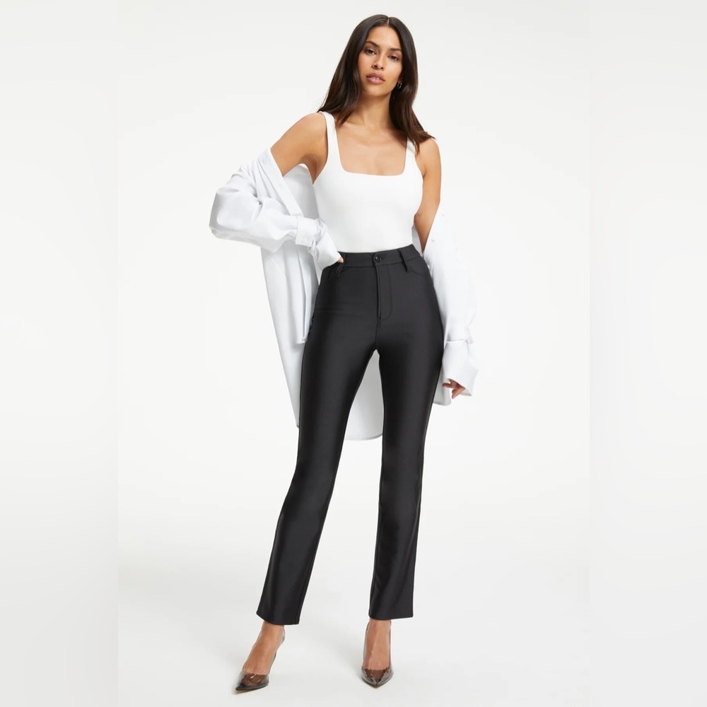 Good American • Compression shine straight leggings pants